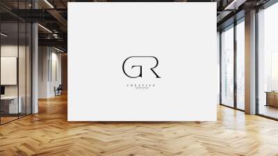 Alphabet letters Initials Monogram logo GR RG G R Wall mural