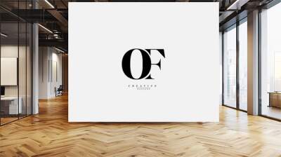 Alphabet letters Initials Monogram logo OF FO O F Wall mural