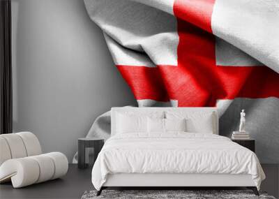 Flag of England on white background Wall mural