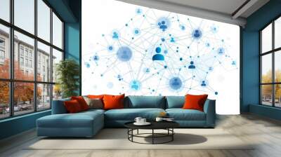 Social Network Connectivity: Concept of Online Community Wall mural