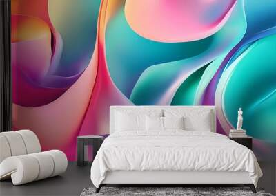 Abstract Colorful Swirling Background Design Wall mural