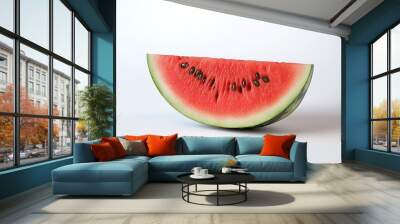 Fresh Watermelon Slice on White Background Wall mural