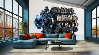 Powerful Black V  Engine   D Render Wall mural