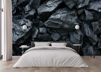 The stark texture of coal nature s carbon rich treasure Wall mural