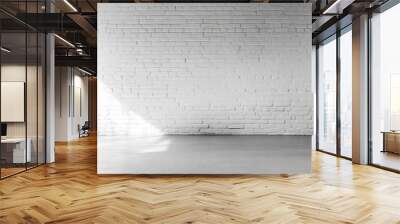 White brick wall empty background Wall mural