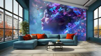 Emergence of Transcendent AGI - Metamorphic Artificial General Intelligence Visualization Wall mural