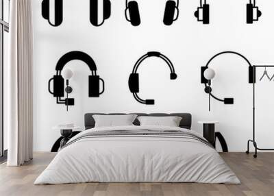 headphone icon various shapes illustration Wall mural