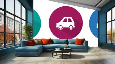 Icon for car vector illustration in flat. Wall mural