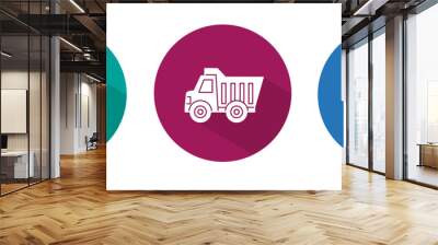 Icon for truck vector illustration in flat. Wall mural