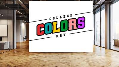 national College Colors Day background template Holiday concept Wall mural