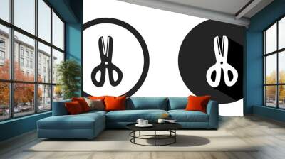 Scissors logo. Scissors icon vector design black color. Stock vector. Wall mural