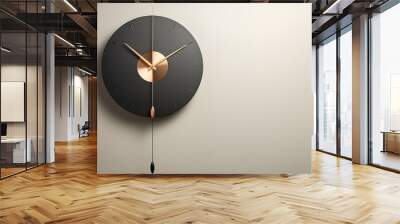 black wall clock Wall mural