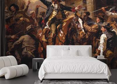 The Whiskey Rebellion: Explore the historical significance of events like the Whiskey Rebellion in shaping alcohol policies and regulations. Wall mural