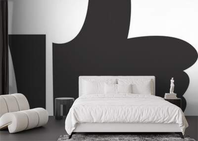 thumb up and down Wall mural