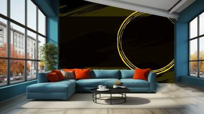 Yellow and black modern gaming background - 2 Wall mural