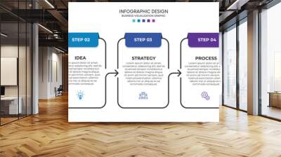 Business infographic design template with options, steps or processes. Can be used for presentation, diagram, annual report, web design, workflow layout
 Wall mural