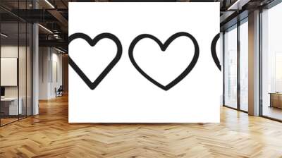 Heart vector icons Wall mural