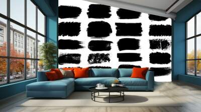 Paintbrush vector collection. Grunge elements, Brush stroke, ink paint brush, grunge lines. Wall mural