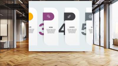 Steps business timeline infographic template design Wall mural