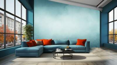 soft pretty light blue background with watercolor blotches or fringe stains in marbled paint design  Wall mural