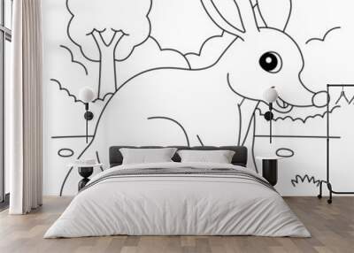 Bilby Animal Coloring Page for Kids Wall mural