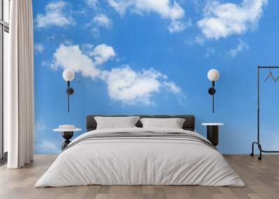 blue sky background with white clouds Wall mural