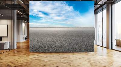 Empty highway road and sky clouds landscape,panoramic view Wall mural