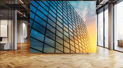 Modern office building detail,glass surface Wall mural