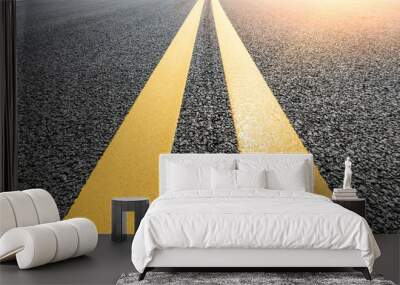 New asphalt road texture background closeup Wall mural