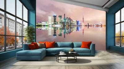 Shanghai skyline and modern cityscape at night,China Wall mural