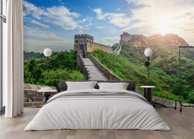 The Great Wall of China. Famous travel destinations in China. Wall mural