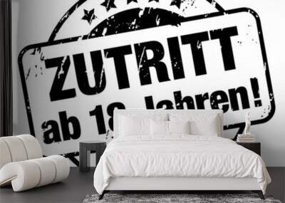 Zutritt ab 18 Jahren Wall mural