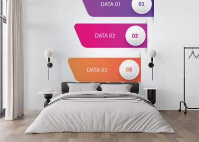 modern design template for infographic Wall mural