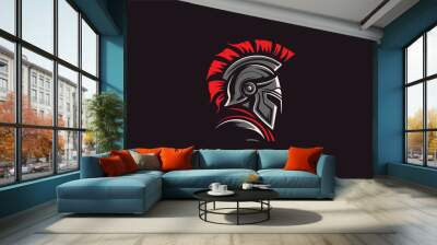 Spartan logo design template vector illustration Wall mural