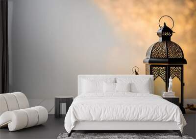 modern beautiful minimalistic eid ul adha eid ul fitr ramadan Mubarak Islamic lantern celebration background Wall mural