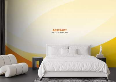 Abstract orange wave banner template design background Wall mural