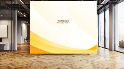 Abstract orange wave banner template design background Wall mural