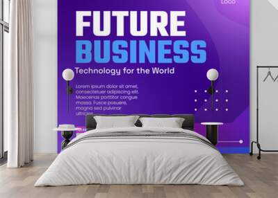 Future technology business social media and instagram post template Wall mural