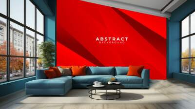 red geometric abstract background Wall mural