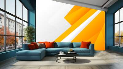 White background with orange modern vector Wall mural