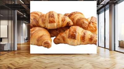 Croissant isolated on White Background , Quality Enhanced With AI Wall mural