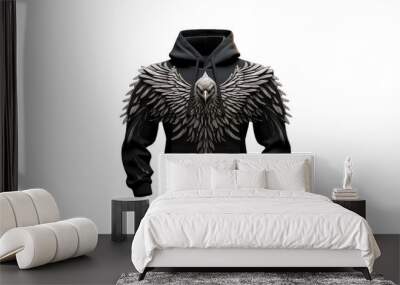 Hoodie featuring an eagle design. Wall mural