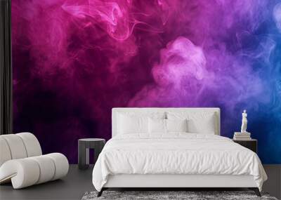 A striking blend of smoky magenta and cobalt, creating a bold and dynamic gradient backdrop. Wall mural