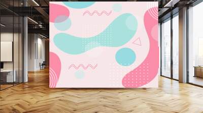 Abstract background with smooth color effect . Modern design and connecting dots and shape  . Vector illustration for design. Wall mural