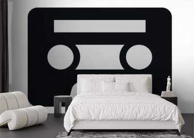 audio cassette icon black vector illustration
 Wall mural