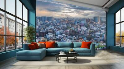 CityScape of Dhaka city, Bangladesh Wall mural