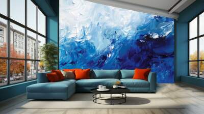 blue abstract background Wall mural