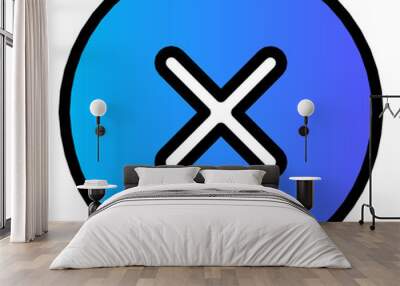 cancel gradient icon Wall mural