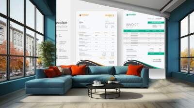 creative invoice template design Wall mural