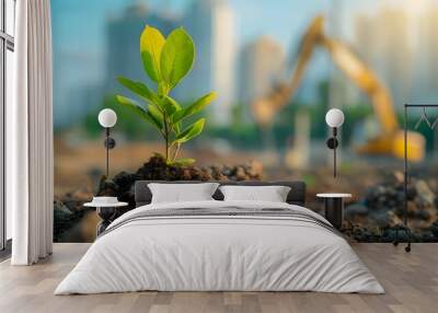 Green Building and Sustainable Development Concept Wall mural